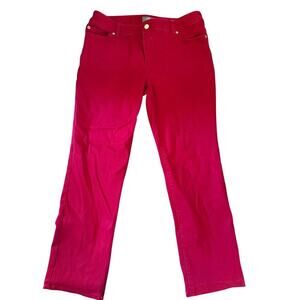 CHICOS SO SLIMMING RED DENIM JEANS - size 12/14